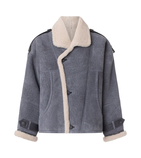 Stilig jakke fra MEOTINE med myk pelskrage, perfekt for dame som ønsker en moderne look.