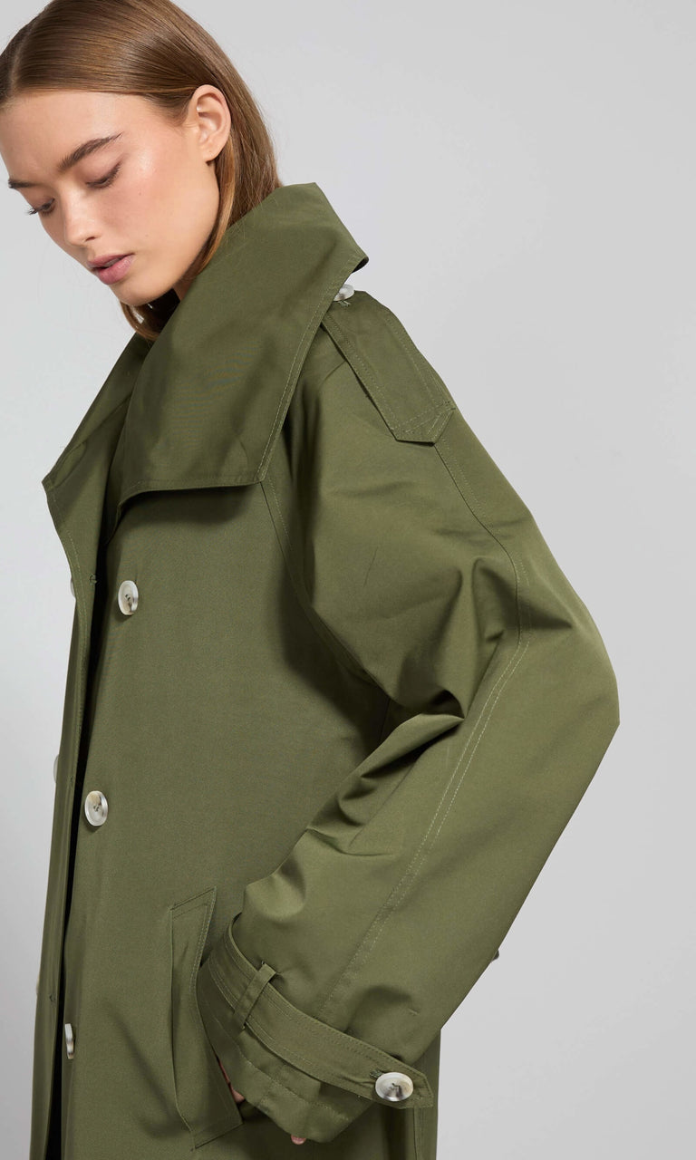 BELLO NYLON COAT - ARMY