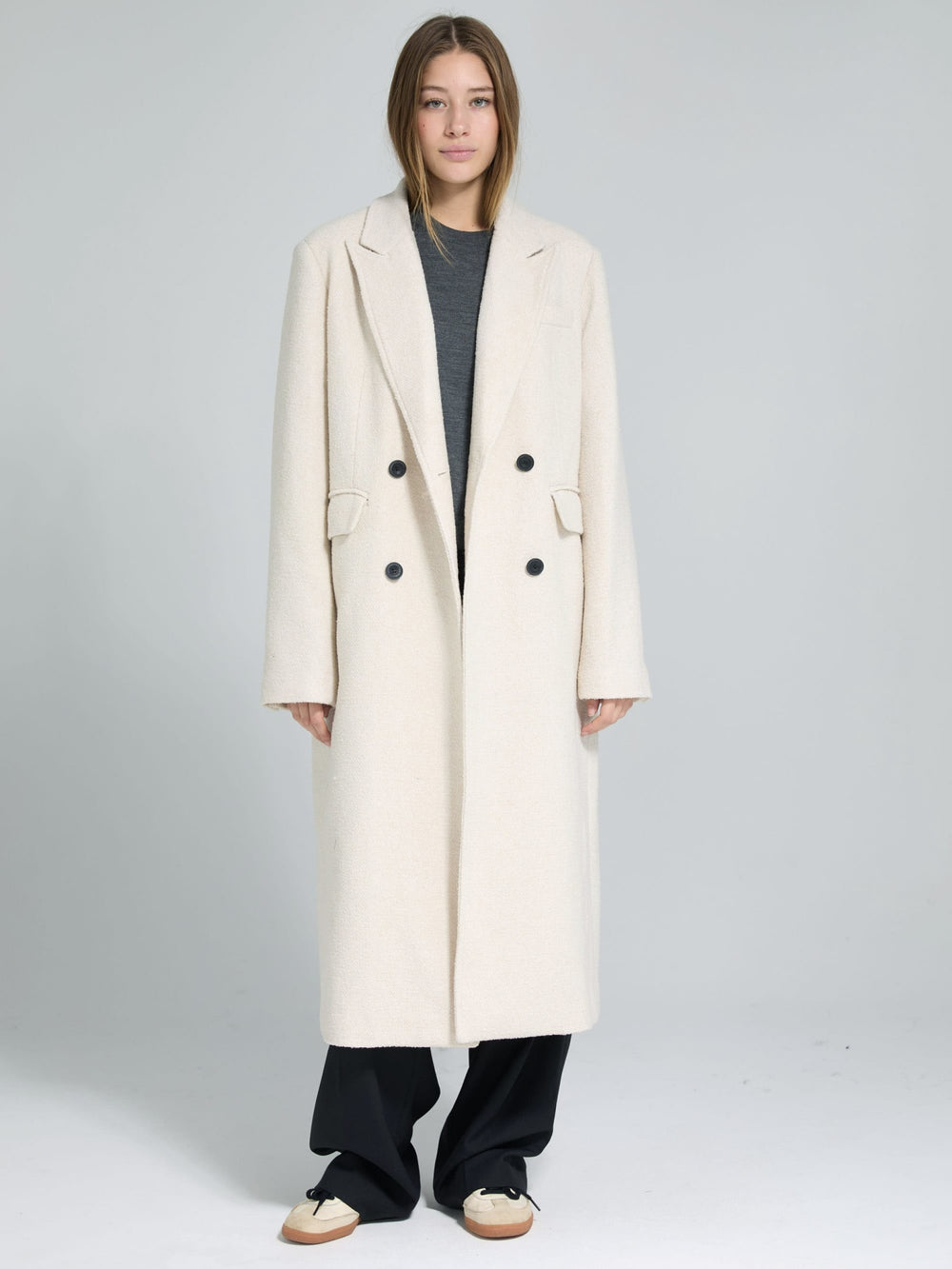 MILEY BOUCLE COAT - CRÈME