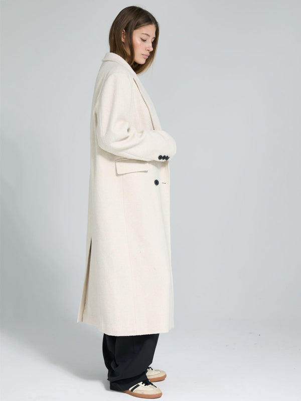 MILEY BOUCLE COAT - CRÈME