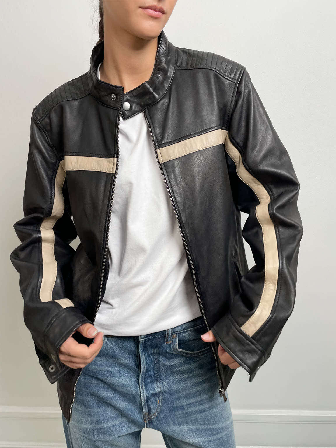 BRUCE LEATHER JACKET - BLACK