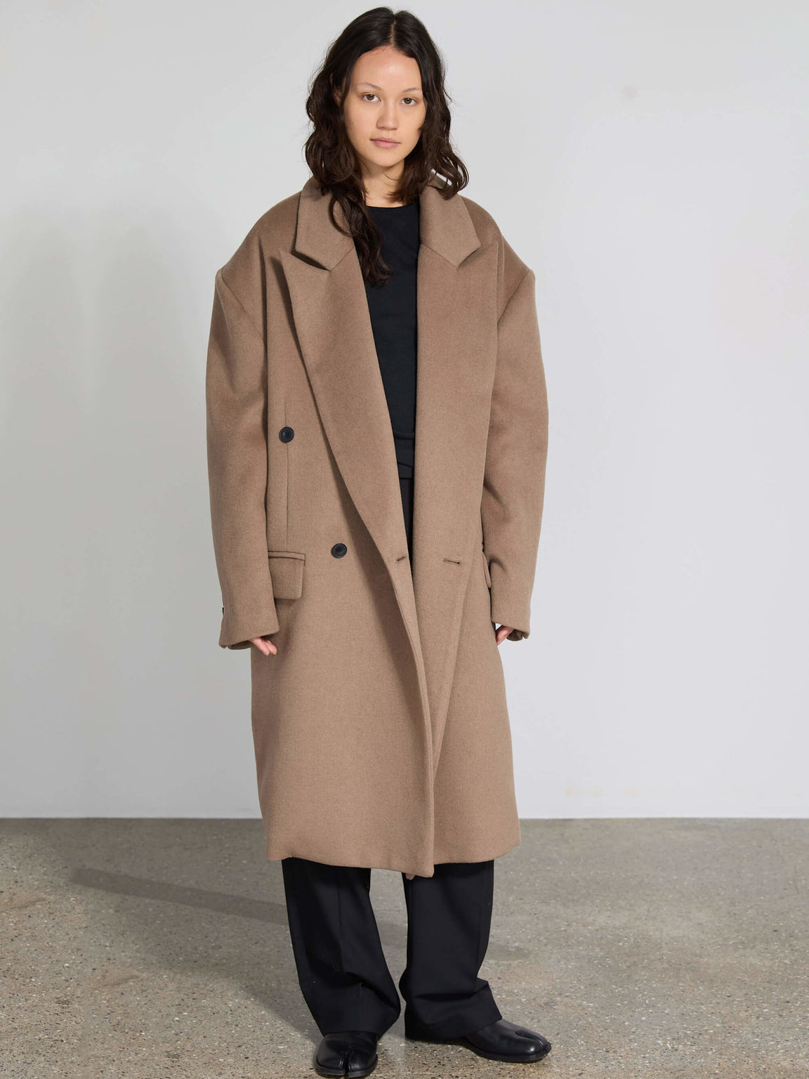 KYLIE WOOL COAT - BROWN