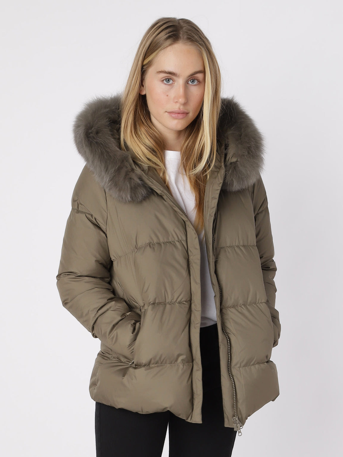 ALVA DOWN JACKET - OLIVE GREEN