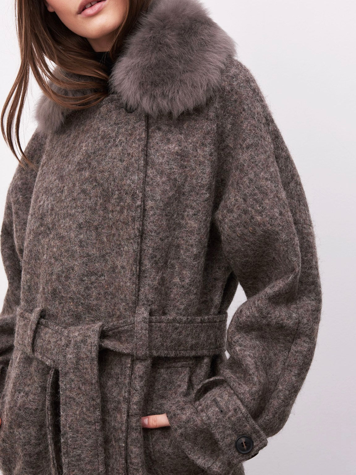 SOFIA COAT - BROWN