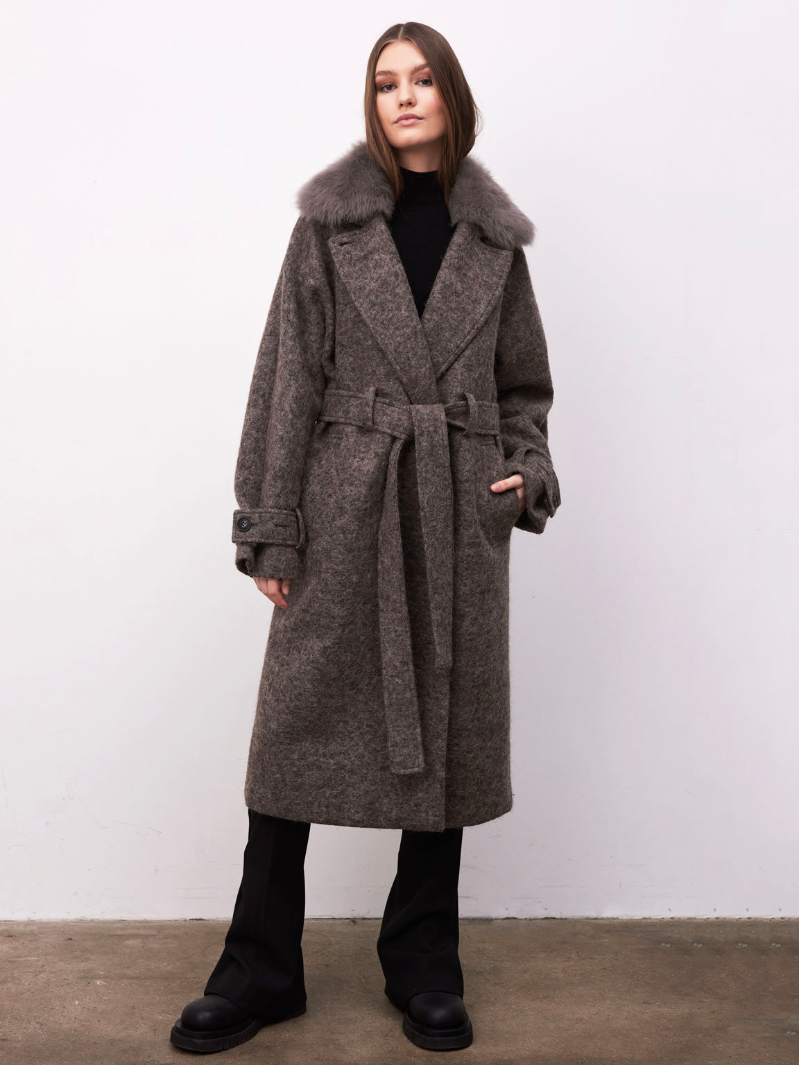 SOFIA COAT - BROWN