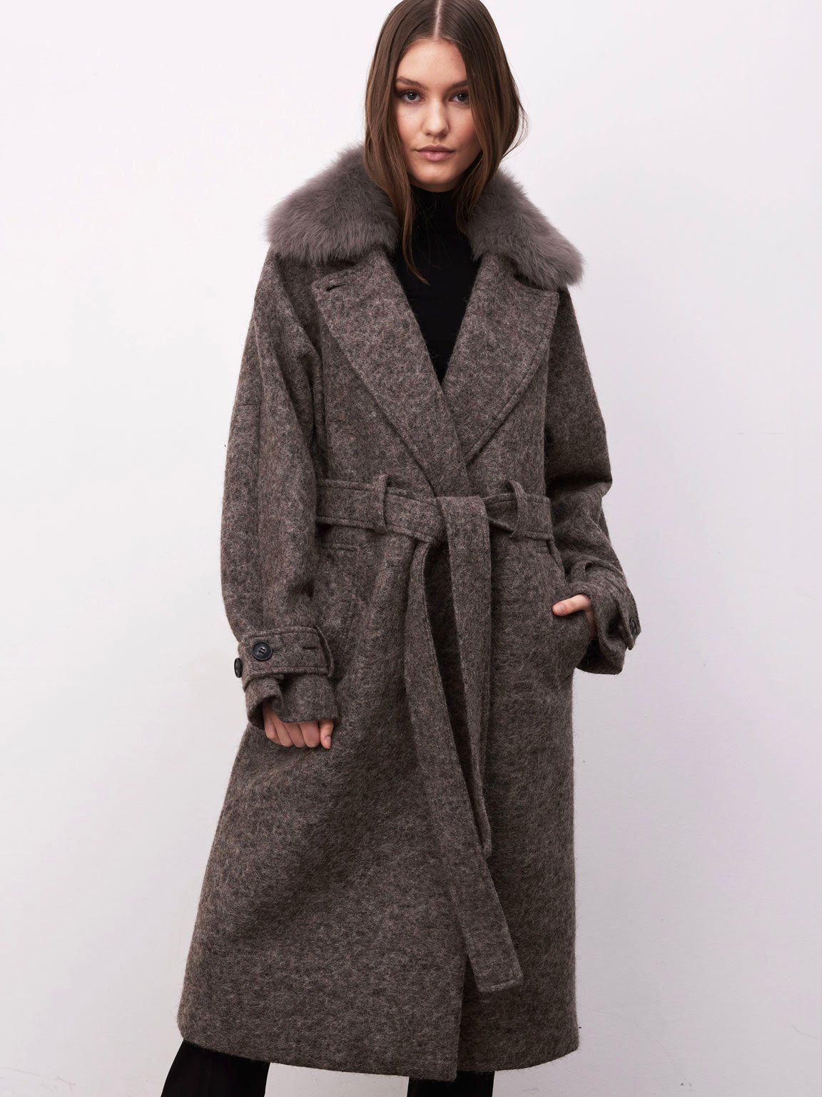 SOFIA COAT - BROWN