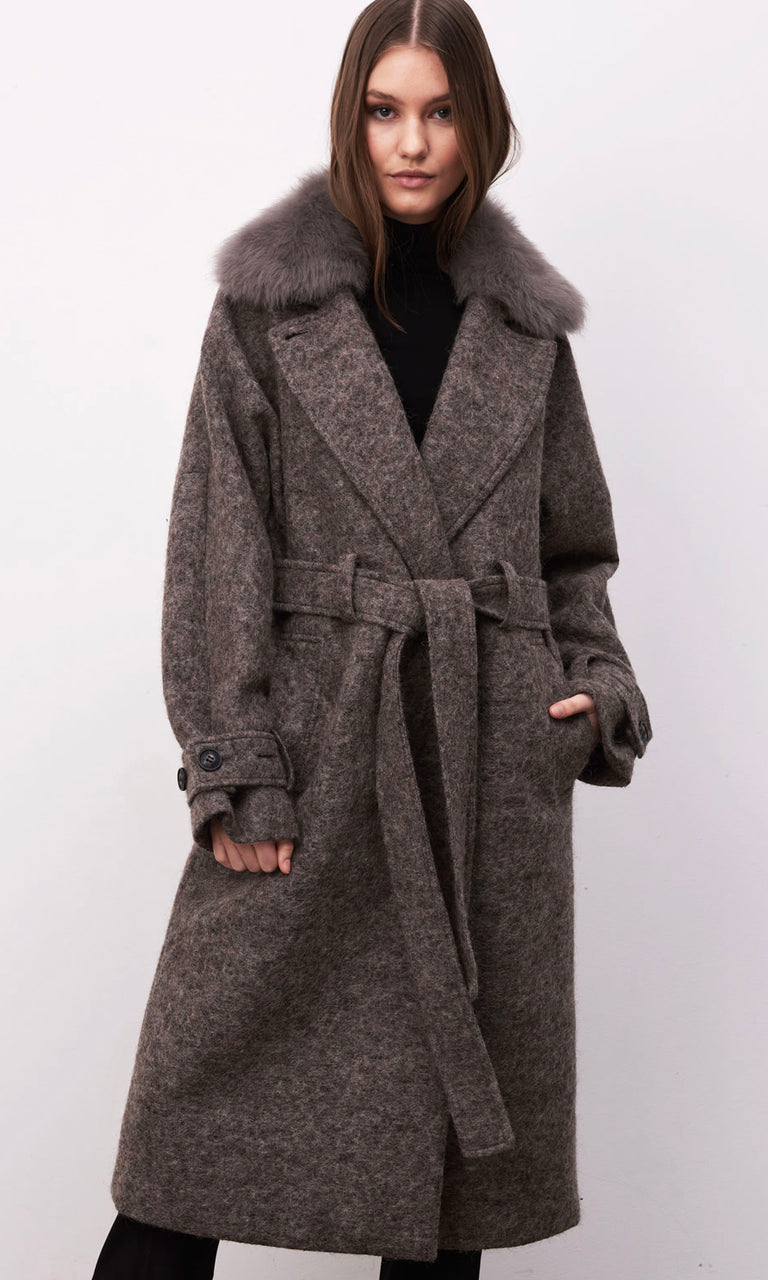SOFIA COAT - BROWN