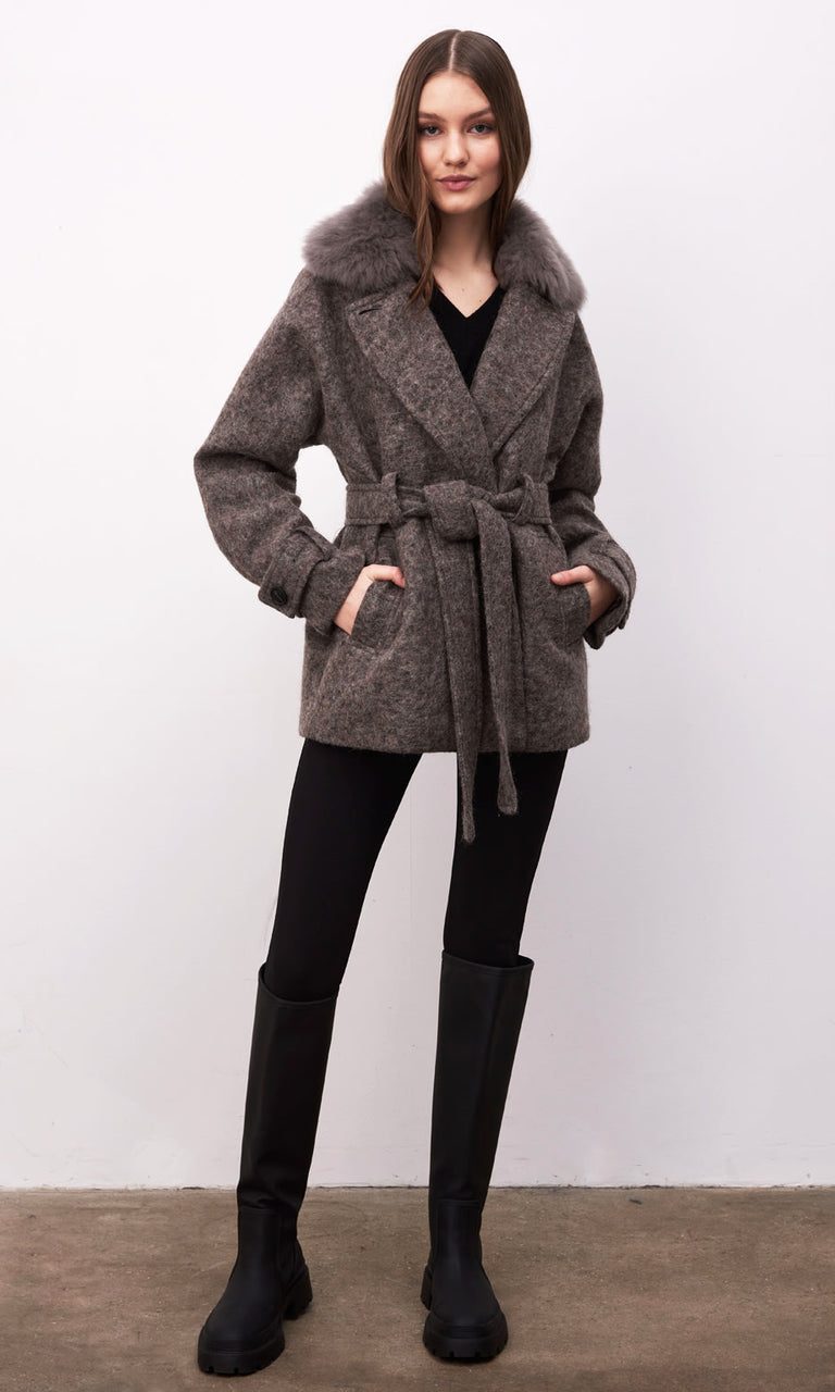 SOFIA JACKET - BROWN