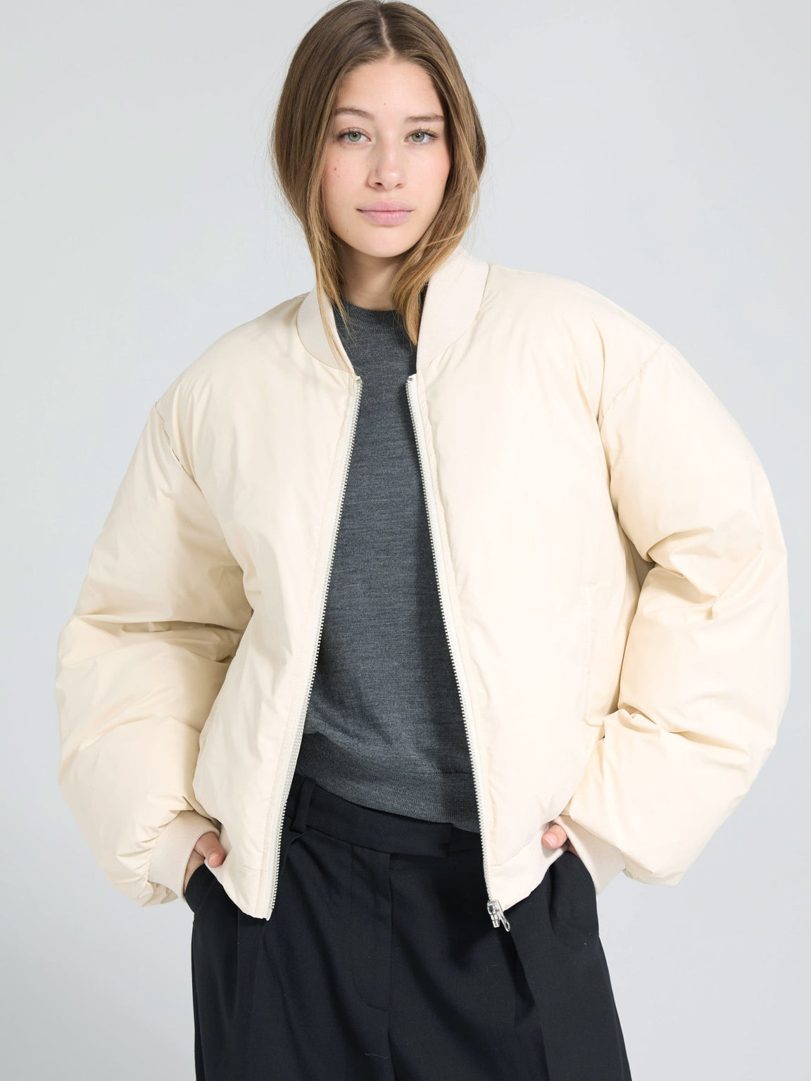 SOL BOMBER JACKET - CRÈME