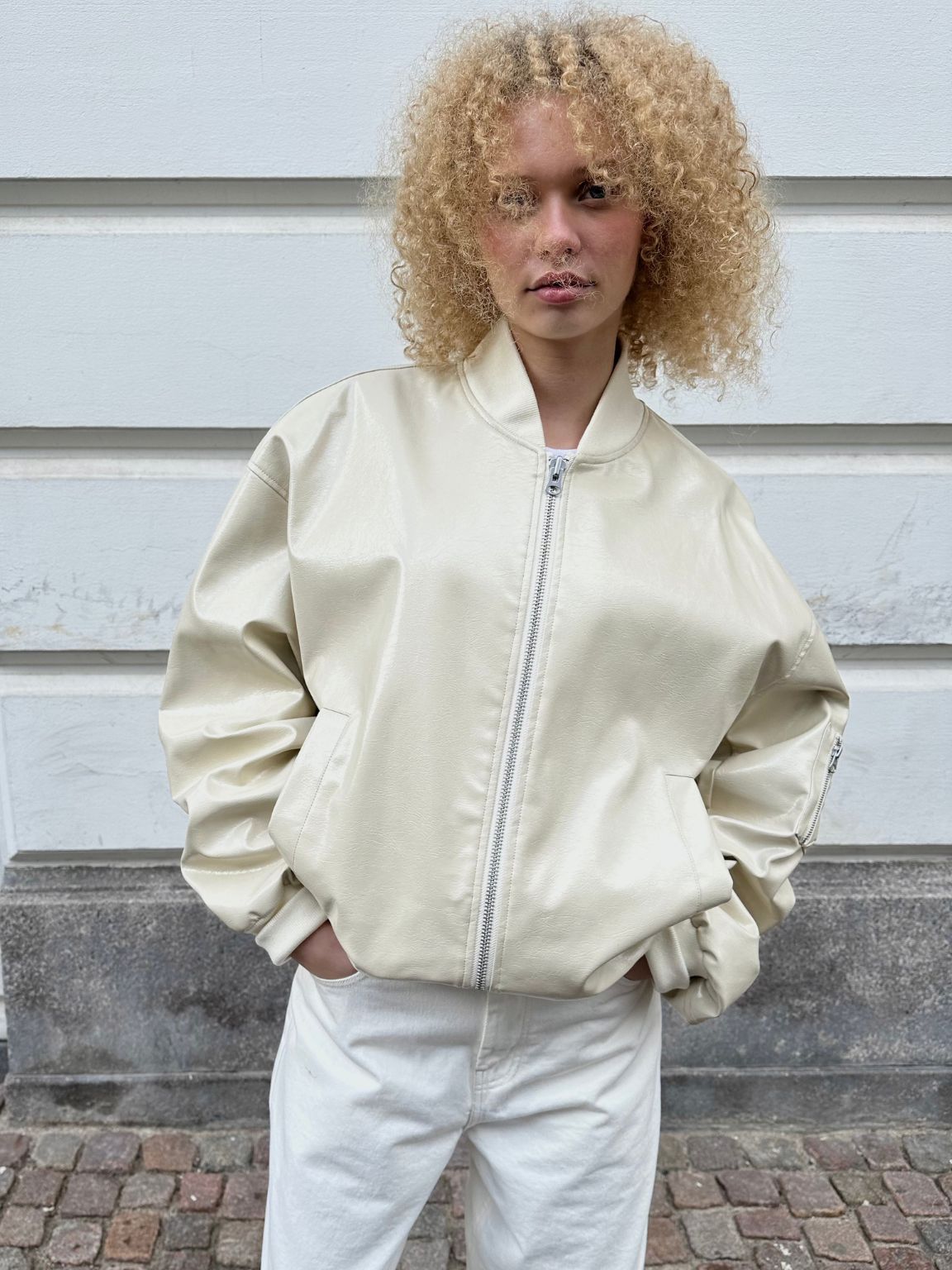 BIANCA VEGAN JACKET - CREME