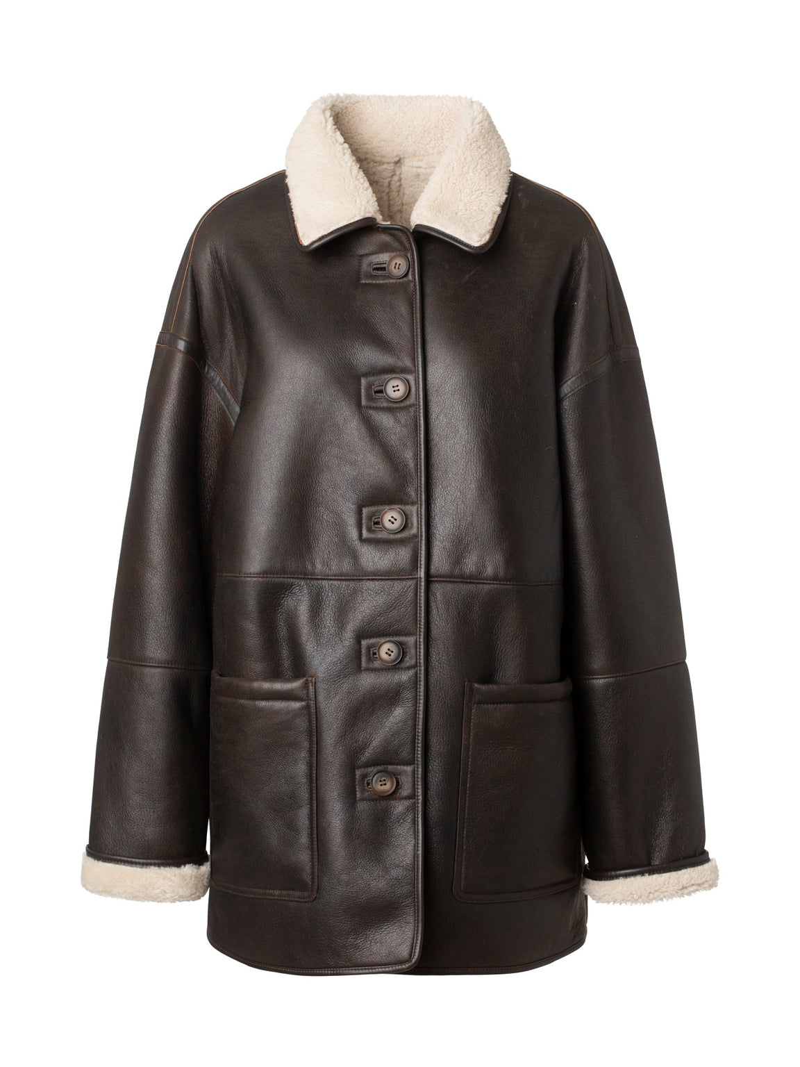 CARRIE JACKET - BROWN W/ CREME