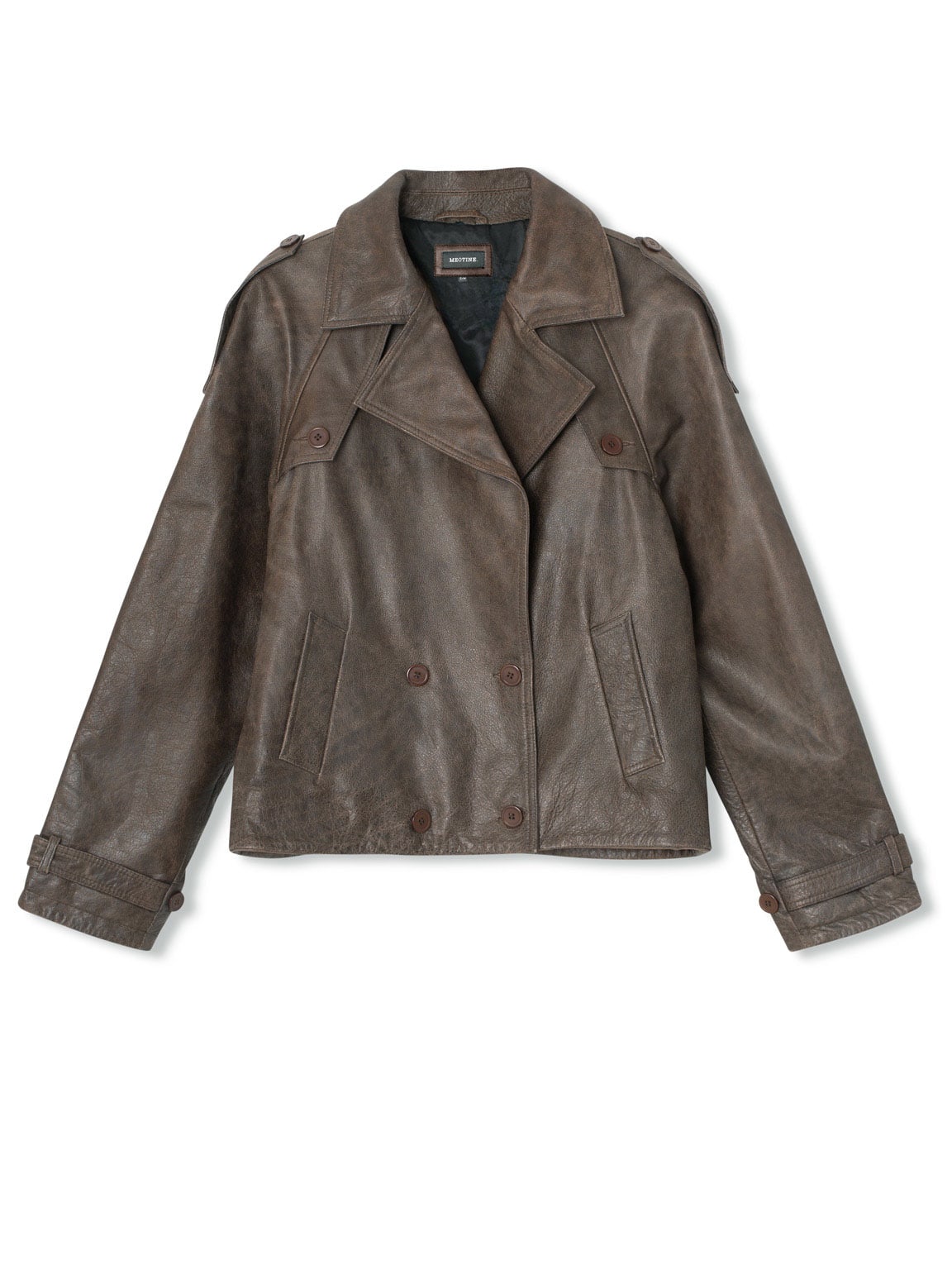 MOSS LEATHER JACKET - BROWN